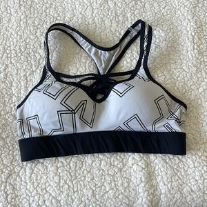 Black & White Pink Sports Bra